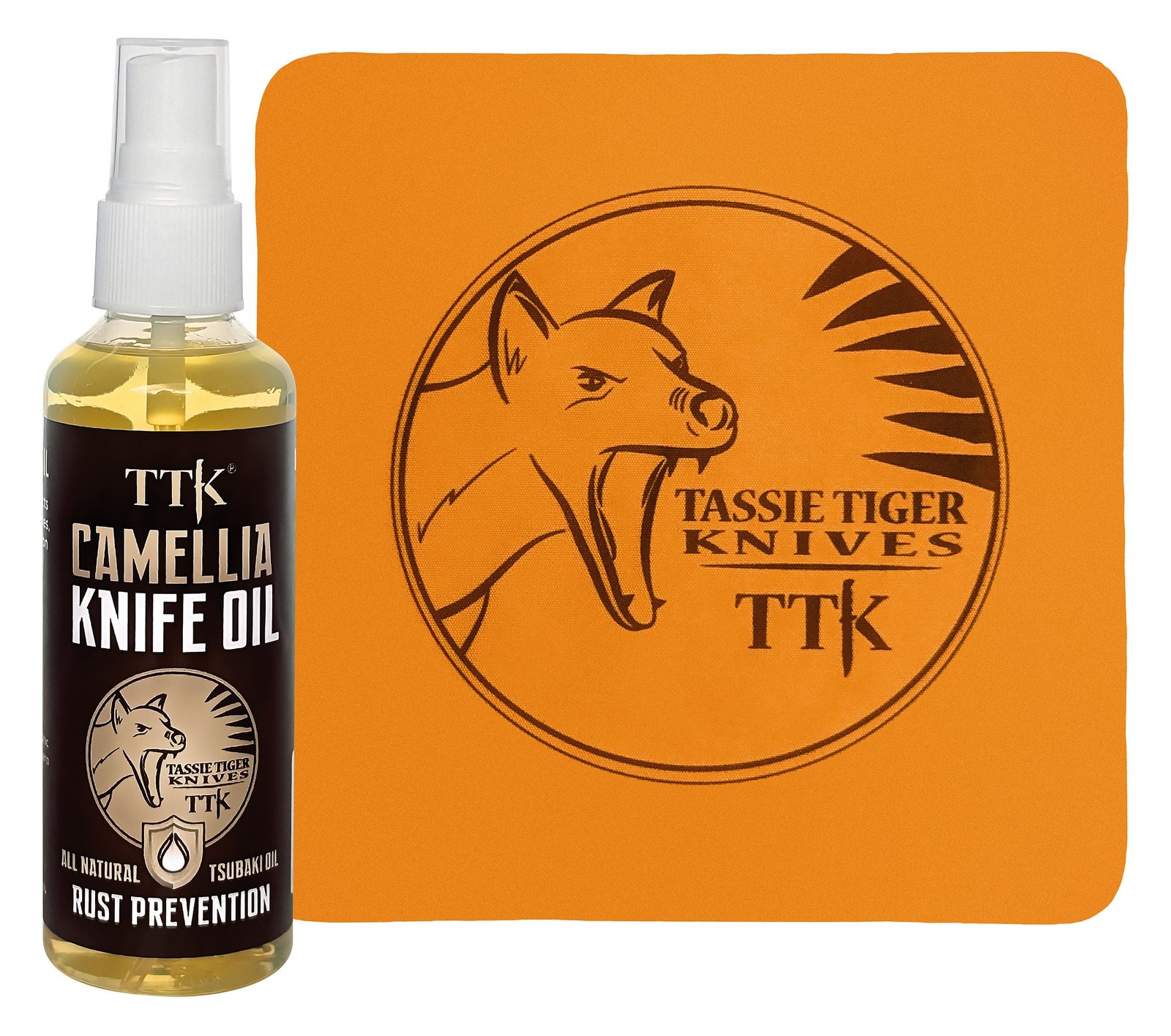 Camellia Oil, Knife oil, rust prevention Tsubaki oil 100ml+ Cleaning Cloth