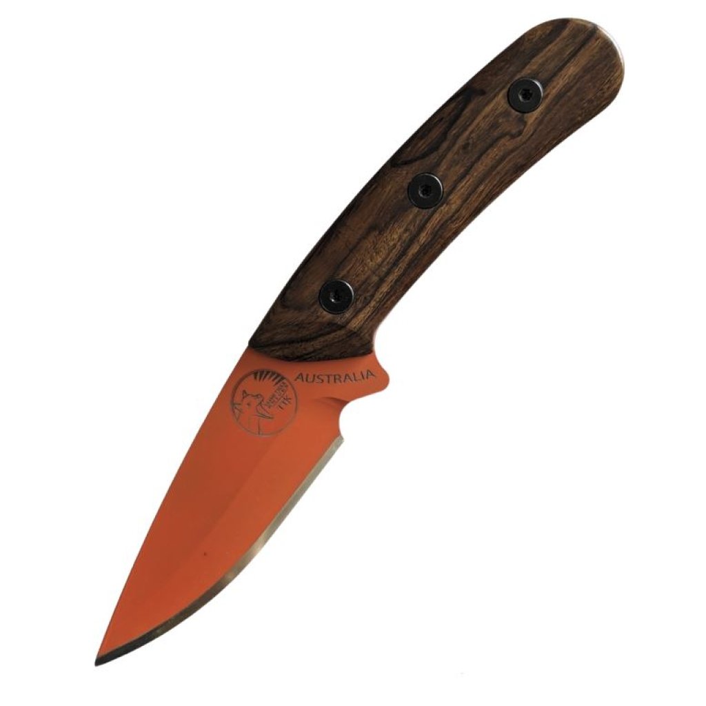 Australian Made Fixed Blade Drop Point,Desert Ironwood