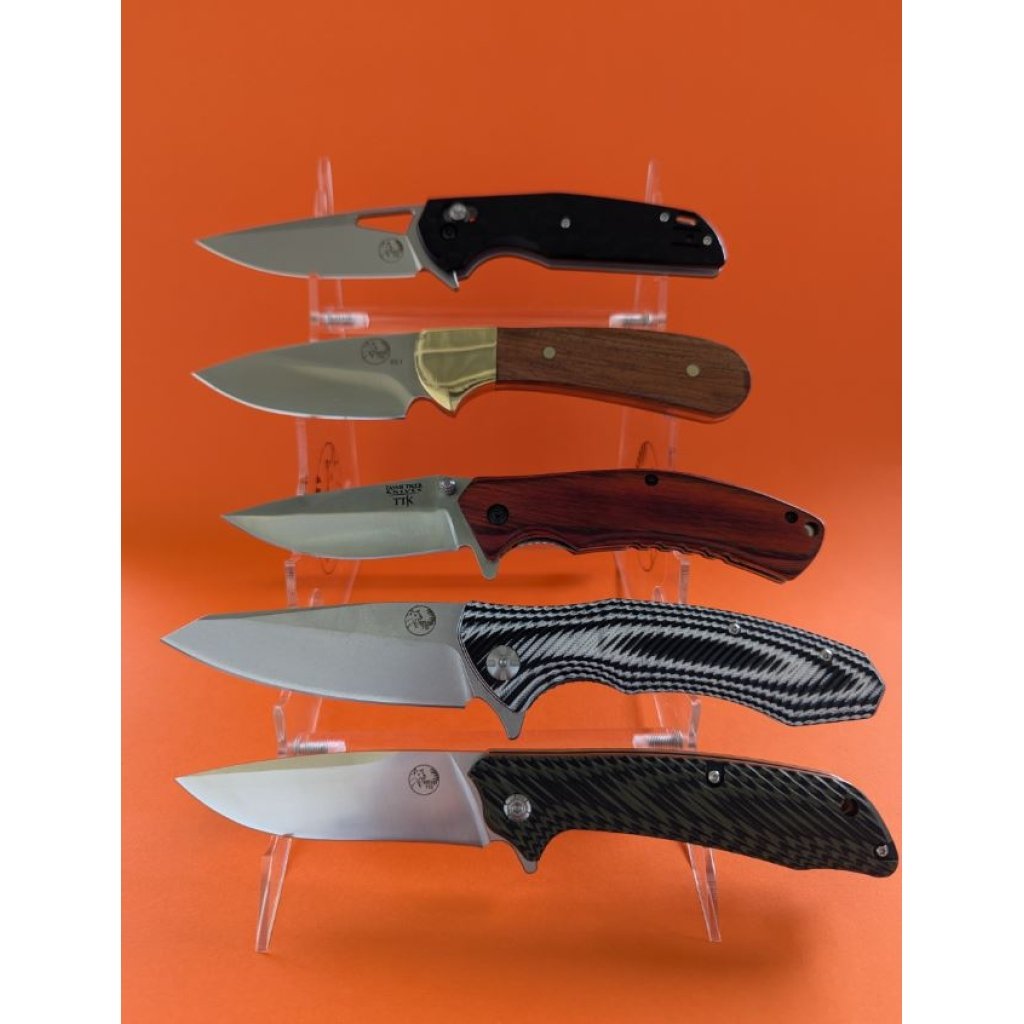 Knife Stand – Perspex 5 knife Display Stand