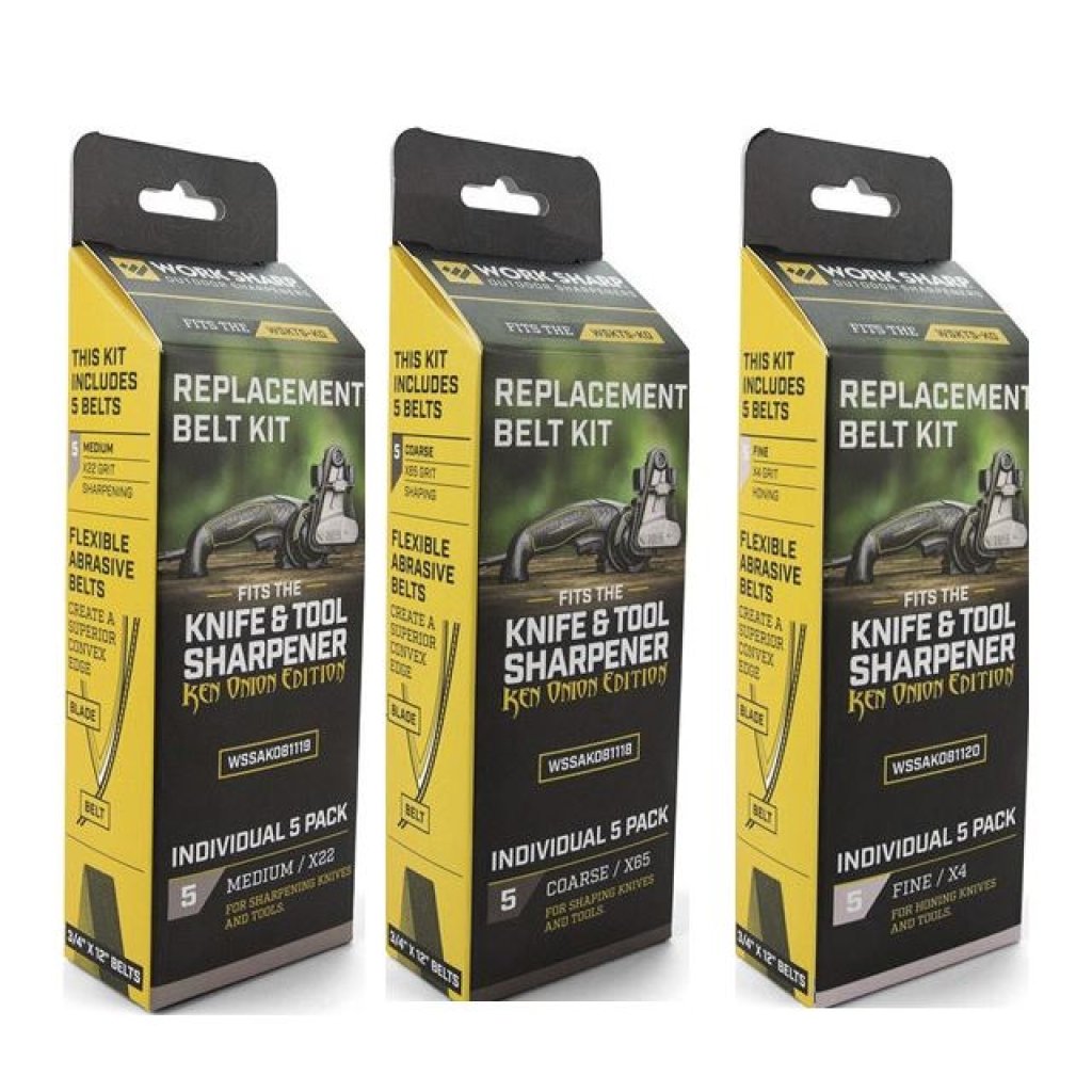 WORK SHARP Ken Onion Belts Kit Qty 15 belts Course Medium Fine