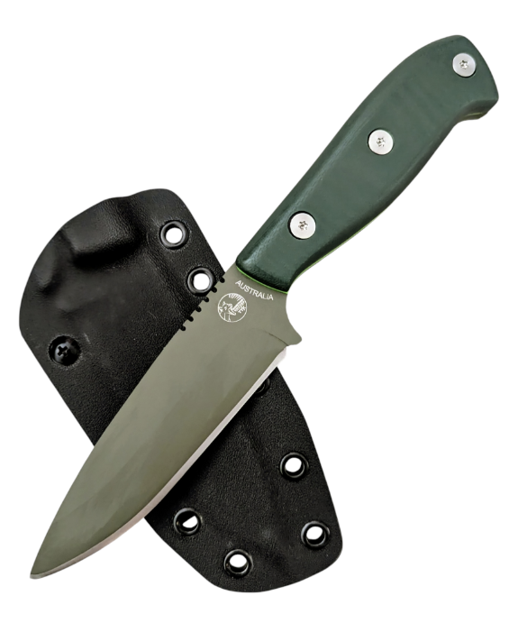 Australian Made Bushcraft Fixed Blade Knife / Kydex Sheath