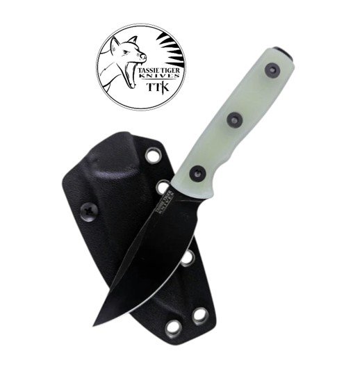 Bird & Game Fixed Blade Knife, Jade Handle + Kydex Sheath - Image 2