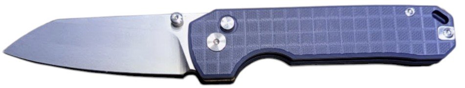 EDC Folding Pocket Knife Wharncliffe VG10 Button Lock – Blue Scales