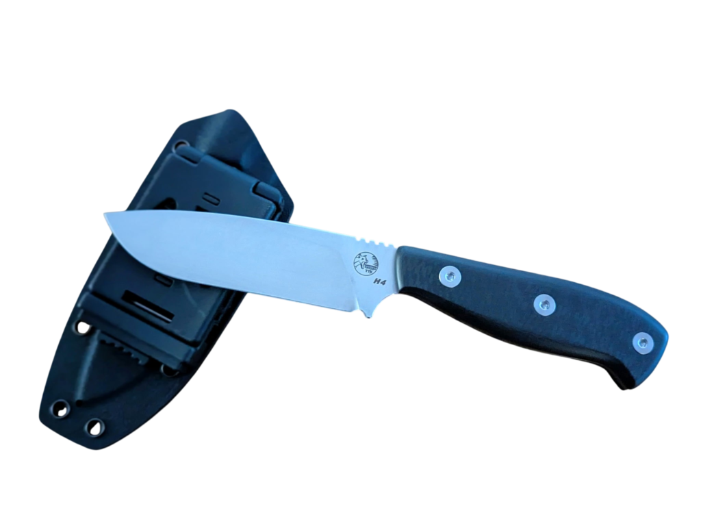 4″ Fixed Blade Hunting Knife Carbon Fibre Handle